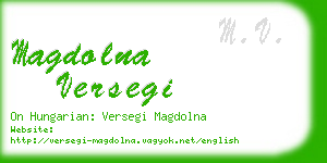 magdolna versegi business card